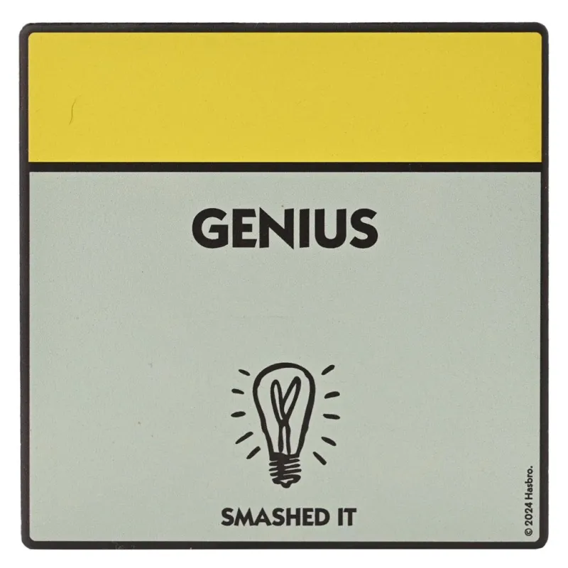 MONOPOLY - Genius - Sous Verre Carré en Céramique