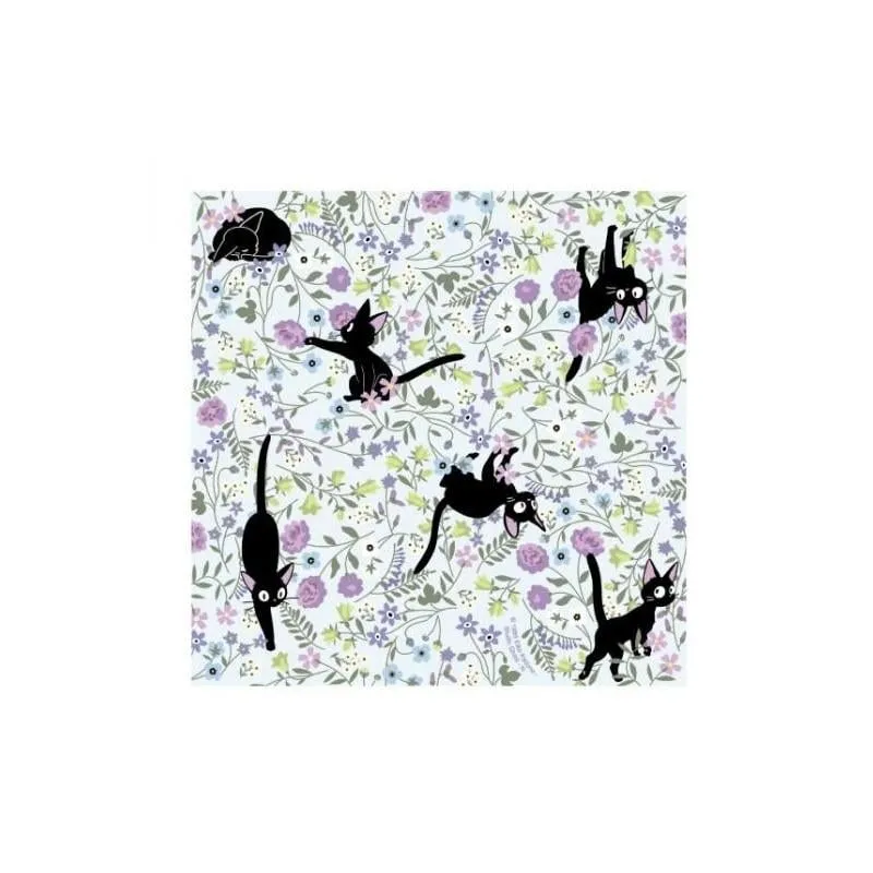 KIKI LA PETITE SORCIERE - Jiji & Fleurs - Papier Chiyogami 15x15cm