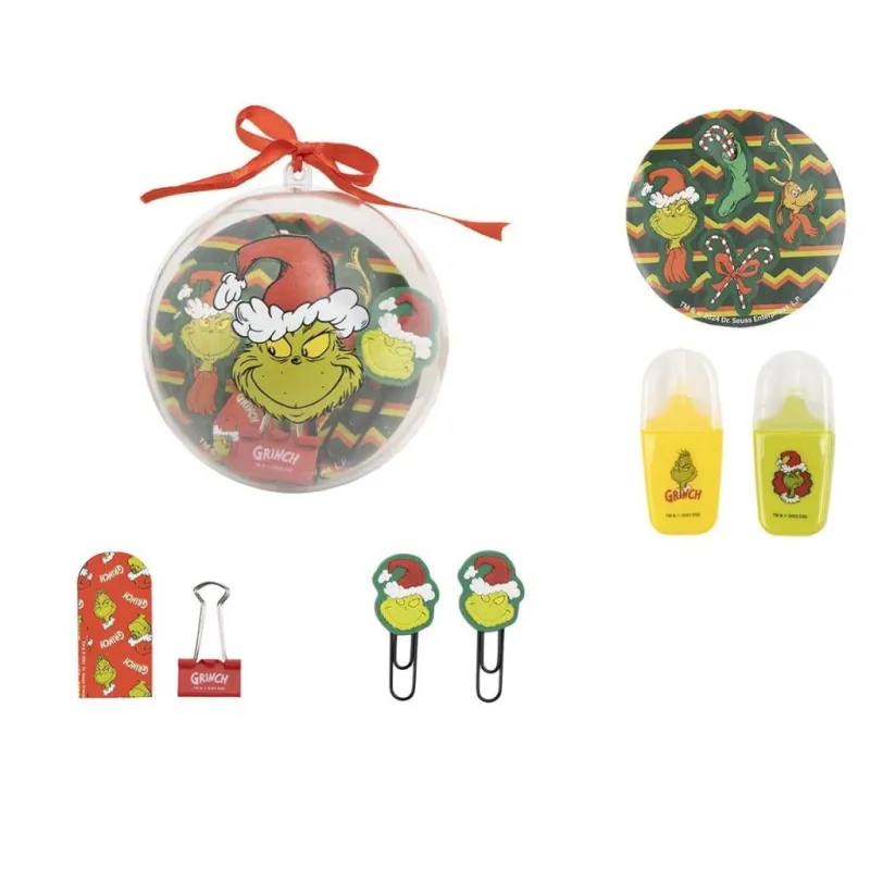 GRINCH - Boule de Noël - Boîte de Papeterie - 7 pc.
