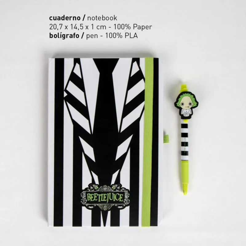BEETLEJUICE - Pack Premium Notebook A5 + Stylo-Bille