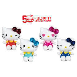 HELLO KITTY - Assortiment de 12 Peluches - 4 Modèles - 16cm