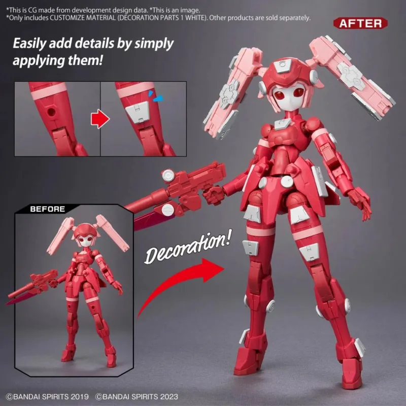 30MM - Customize Material (Decoration Parts 1 White) - Model Kit