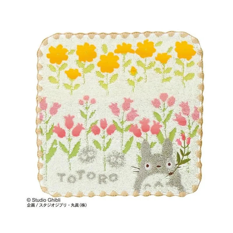 MON VOISIN TOTORO - Totoro Fleurs Sauvages - Mini Serviette 25x25cm