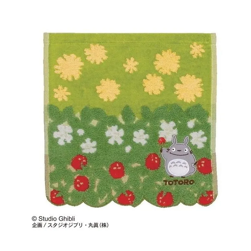 MON VOISIN TOTORO - Totoro Fleurs & Fraise - Mini Serviette 25x25cm