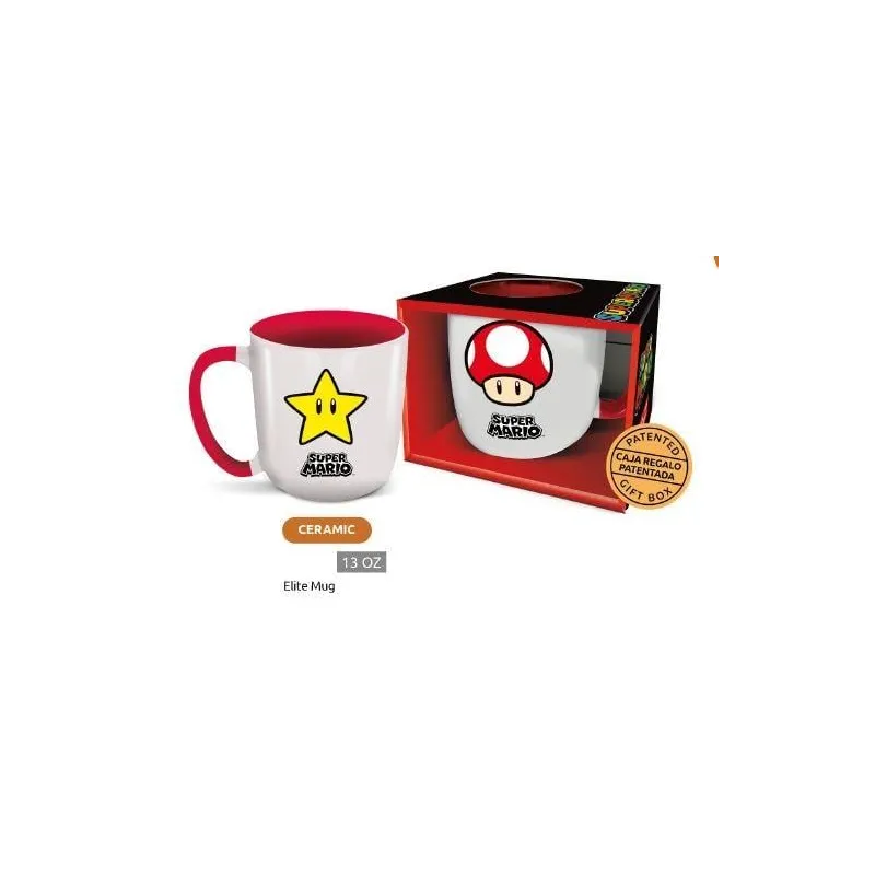 SUPER MARIO - Symboles - Mug Elite Intérieur Coloré - 384ml