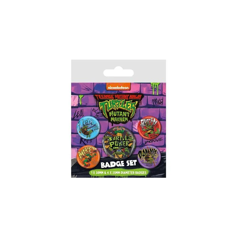LES TORTUES NINJAS - Mutant Mayhem - Pack 5 Badges