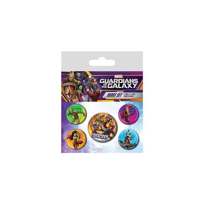 LES GARDIENS DE LA GALAXIE - Personnages - Pack 5 Badges