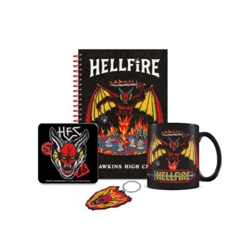 STRANGER THINGS - Bumper Gift Set -Mug, sous verre, Porte-clé & Carnet