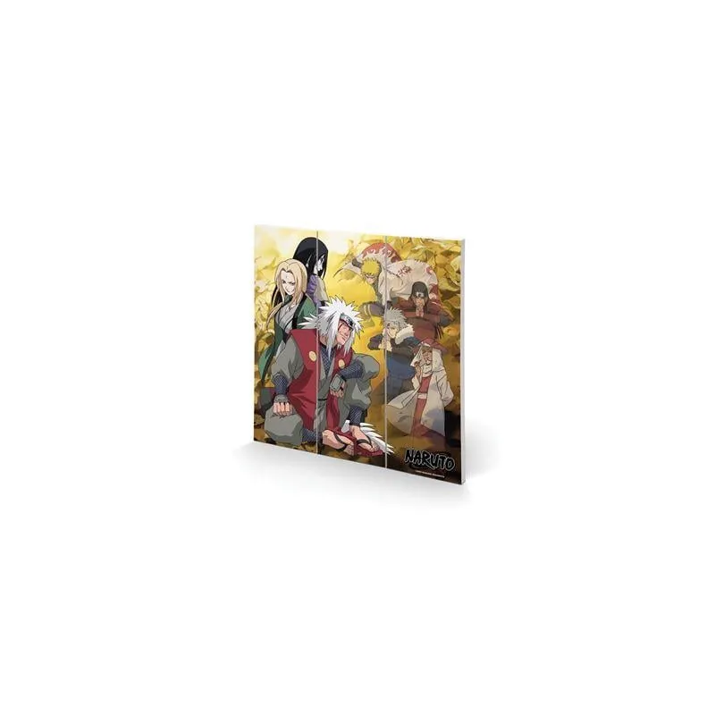 NARUTO - Fallen Leaves and F.Comrades - Impression sur bois 30X30cm