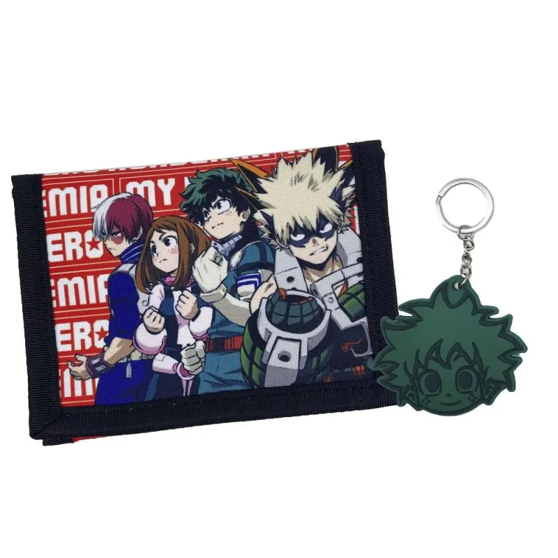 MY HERO ACADEMIA - Set Portefeuille + Porte-Clés en Caoutchouc- 2 Pc.