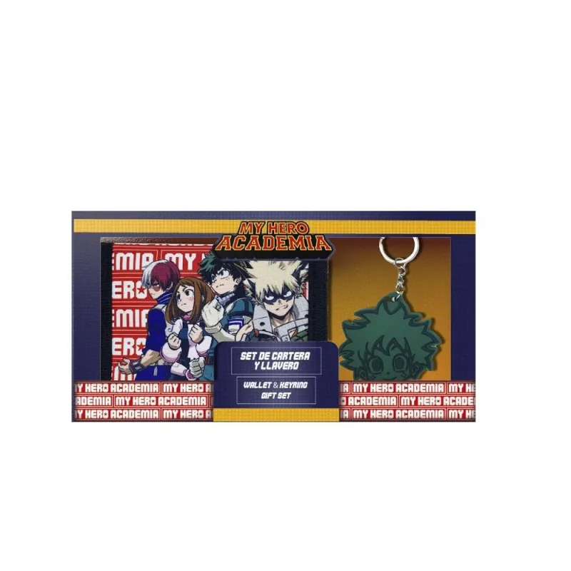 MY HERO ACADEMIA - Set Portefeuille + Porte-Clés en Caoutchouc- 2 Pc.