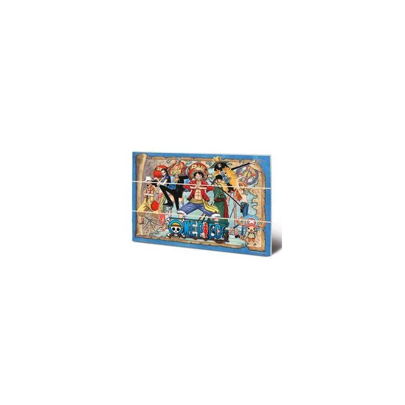 ONE PIECE - Straw Hat Pirates Map - Impression sur bois 20x29.5cm