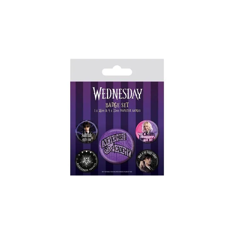 MERCREDI - Nevermore - Pack 5 Badges