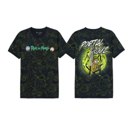 RICK ET MORTY - Portal Boyz - T-Shirt Oversize Homme (S)