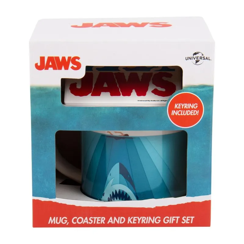 LES DENTS DE LA MER - Pack Cadeau - Mug 250ml+ Sous-Verre + Porte-Clés