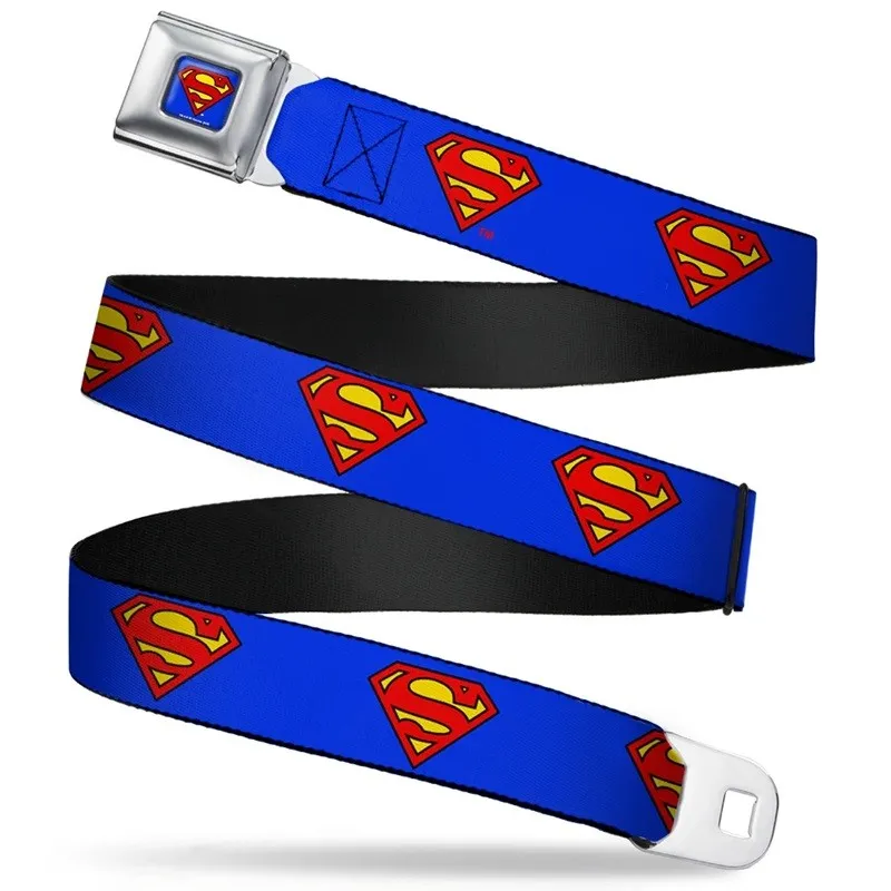 SUPERMAN - Ceinture (XL) - 81/132 - 3,8 Cm - Blue/Logo