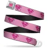 SUPERMAN - Ceinture (Regular) - 60/96 - 3,8 Cm - Pink/Logo