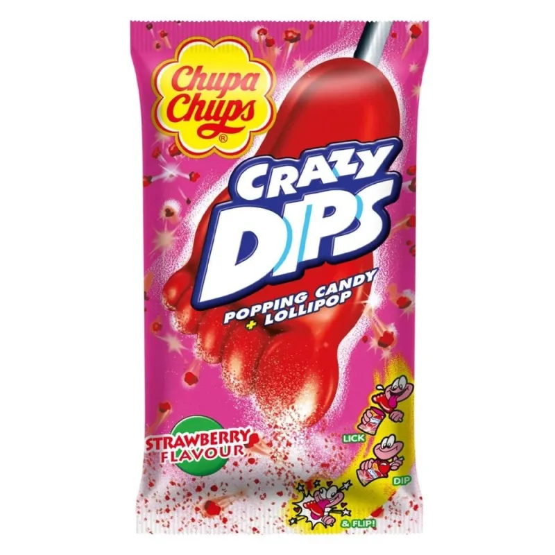 Chupa Chups Popping Candy & Lollipop Strawberry