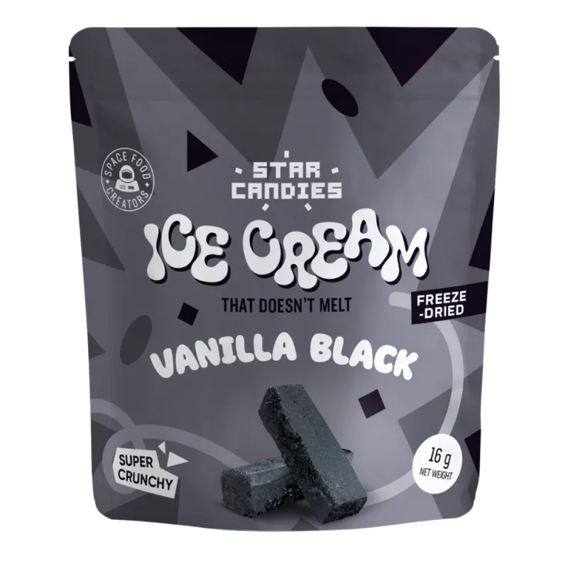 Star Candies Freeze-Dried Ice Cream Black Vanilla Small