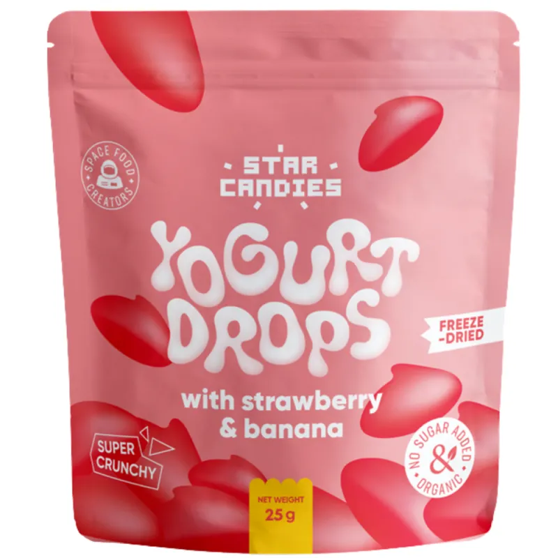 Star Candies Freeze Dried Yogurt Drops Strawberry Banana