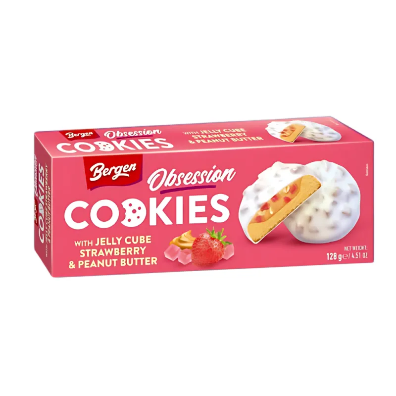 Bergen Cookies Jelly Cube Strawberry & Peanut Butter