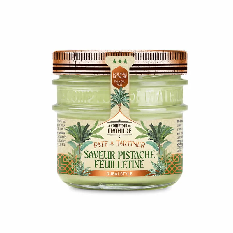 Saveur Pistache Feuilletine - Dubaï Style - Pâte à Tartiner - 250g
