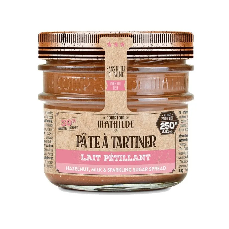 Lait Noisette Pétillant - Pâte à Tartiner - 250g