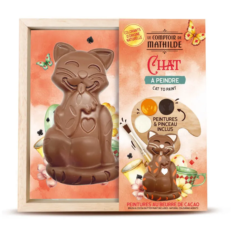 DESTOCK - Chat à Peindre - Chocolat au Lait - 200g