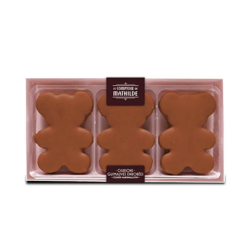 Coffret de 3 Oursons Guimauves Chocolat au Lait - 90g