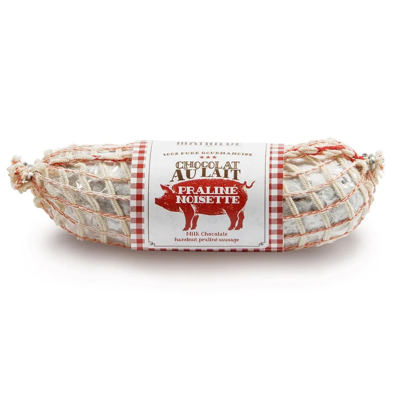 Saucisson en Chocolat Lait Praliné Noisette - 150g