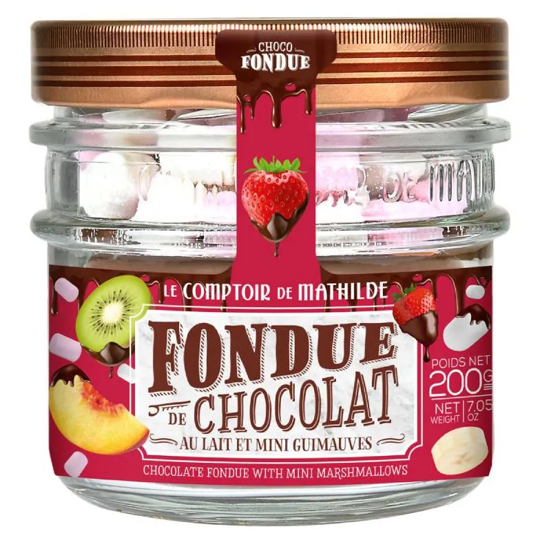 Fondue Chocolat Lait et Mini Guimauves - 200g