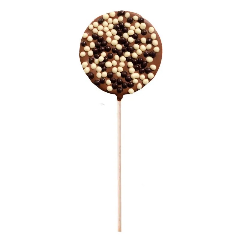 Sucette Chocolat Lait Perles Crispy - 50g
