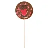 Sucette Chocolat Lait Ourson Cœurs Rouges - 50g