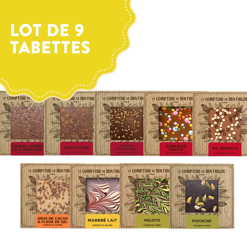 Lot de 9 Tablettes - 9 x 80g
