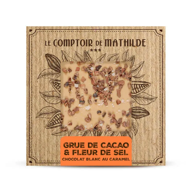 Grué & Fleur de Sel - Tablette Chocolat blanc au caramel - 80g