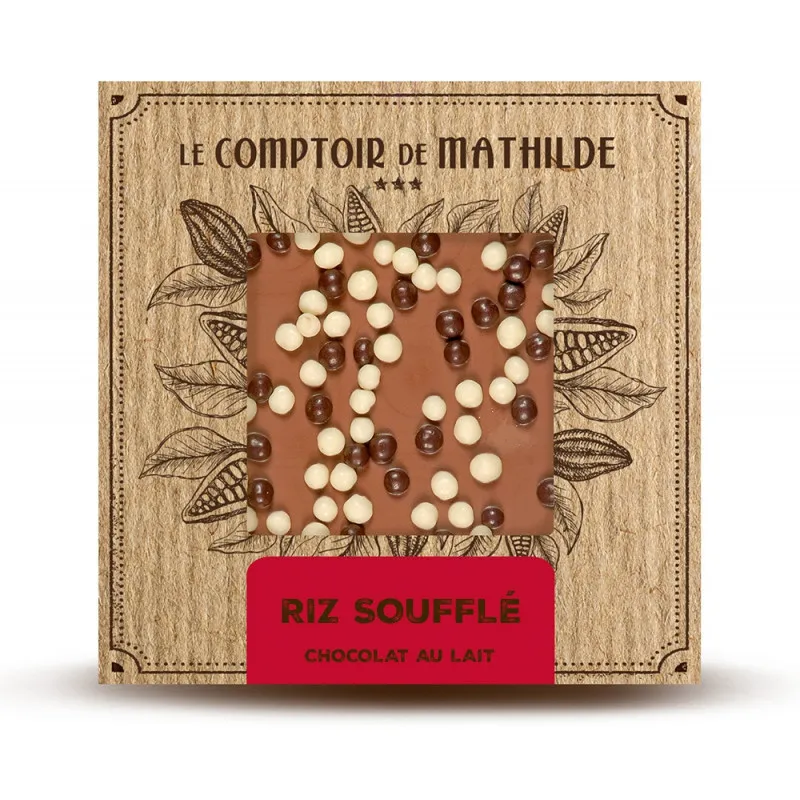Perles Riz Soufflé - Tablette Chocolat au Lait - 80g