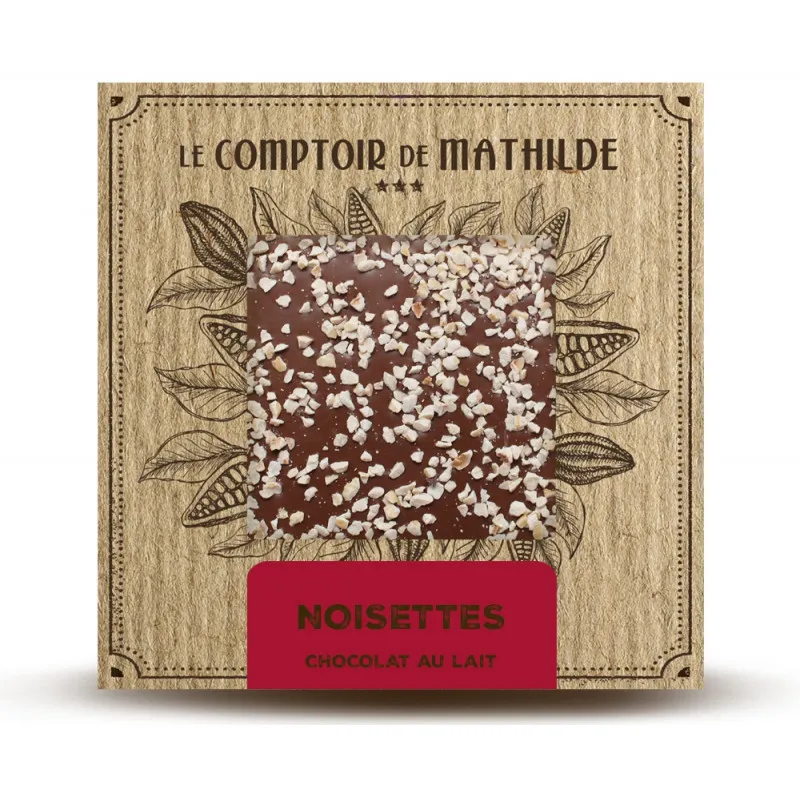 Noisettes Caramélisées - Tablette Chocolat au Lait - 80g