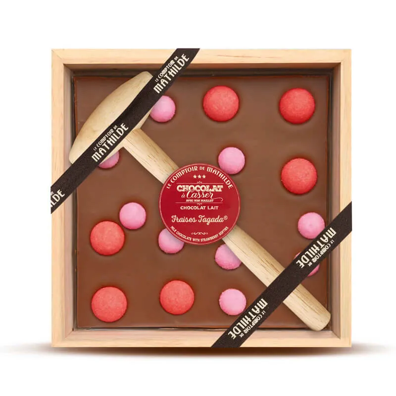 Lait Fraise Tagada - Chocolat à Casser - 350g