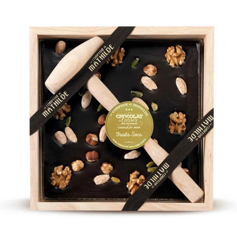 Noir Fruits Secs - Chocolat à Casser - 350g