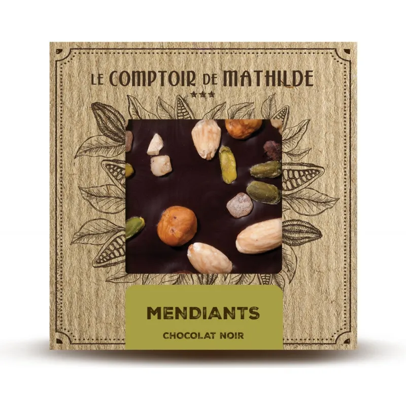 Mendiants - Tablette Chocolat Noir - 80g