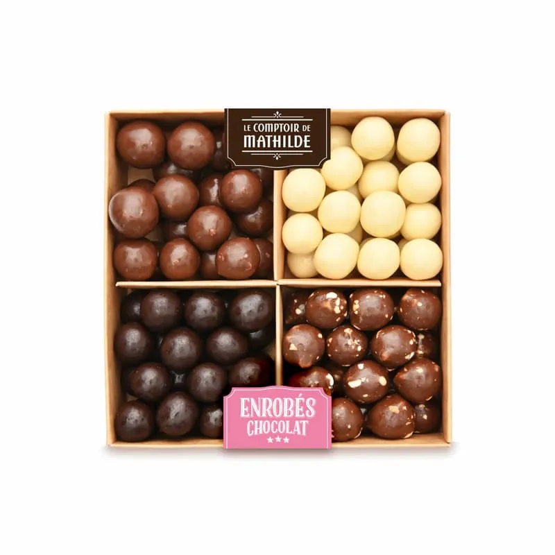 Coffret Enrobés Chocolat Assortiment de Perles - 200g