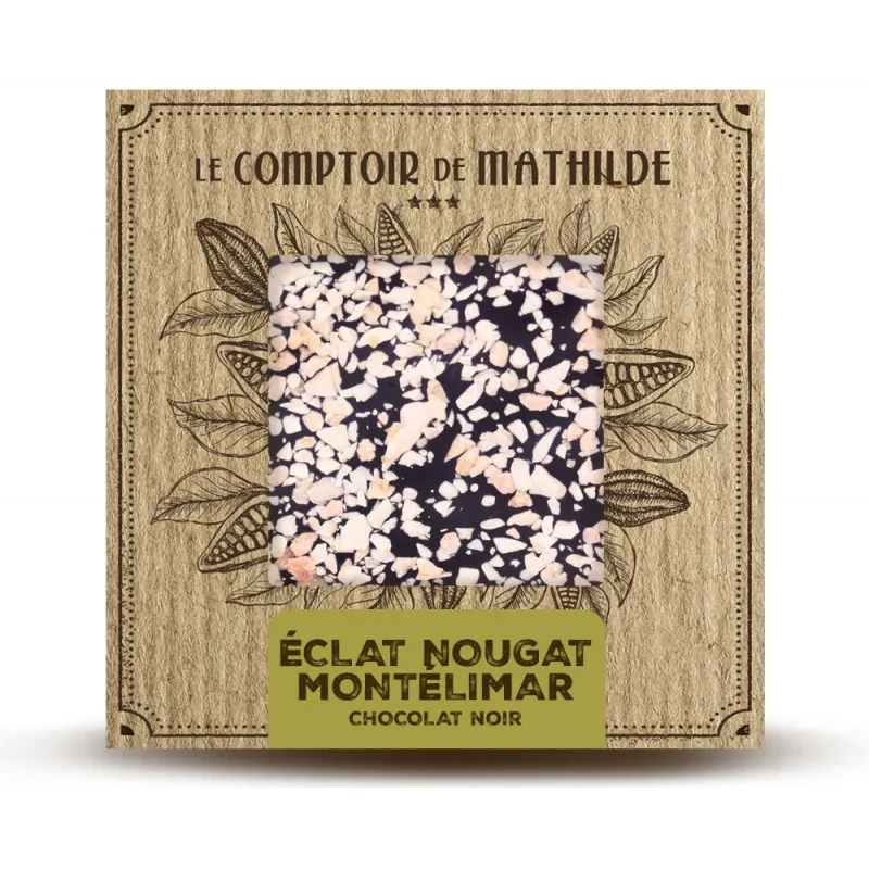 Éclat de Nougat - Tablette Chocolat Noir - 80g