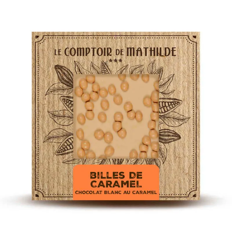 Billes caramel - Tablette Chocolat blanc au caramel - 80g