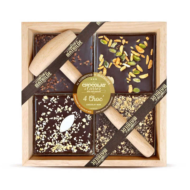 4 Choc' à Casser - Assortiment Chocolat Noir - 350g