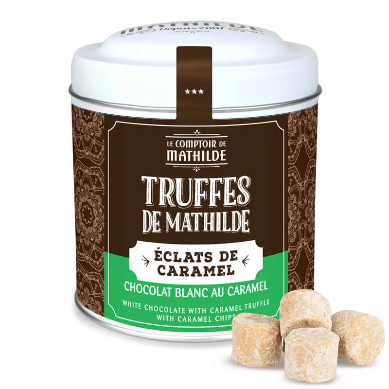 Truffes Chocolat Blanc au caramel et aux Eclats de Caramel - 200g