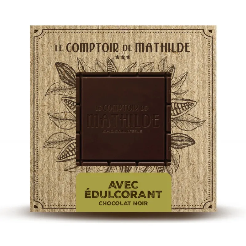 Avec édulcorant - Tablette Chocolat Noir - 80g