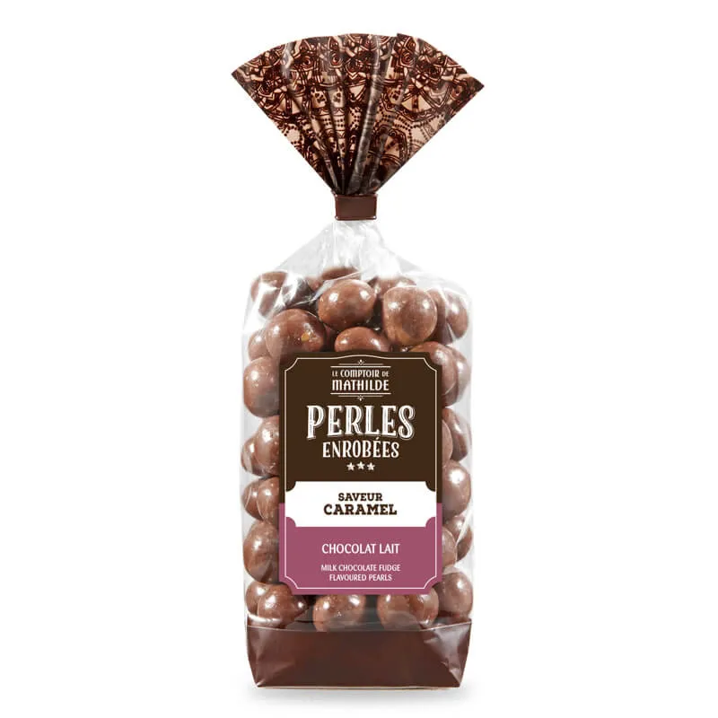 Perles Enrobées Saveur Caramel Chocolat au Lait - 170g