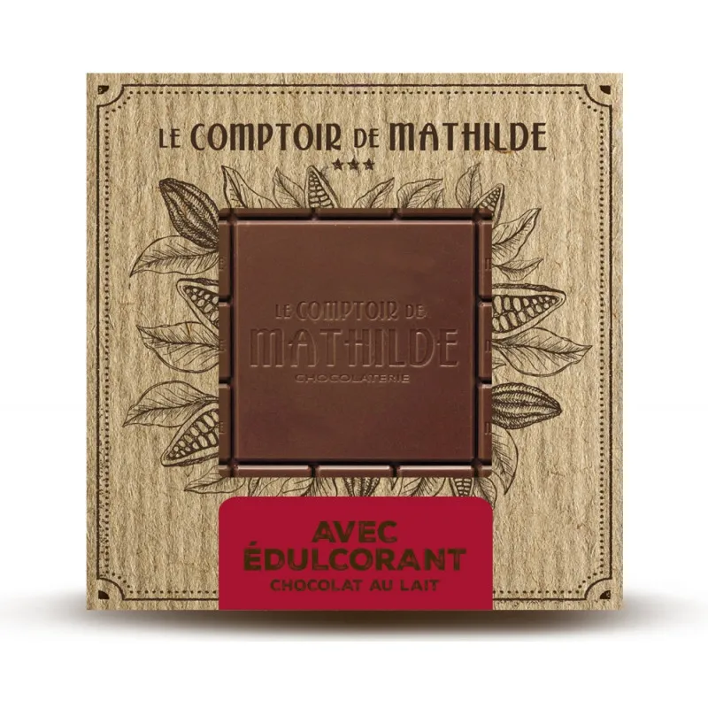 Avec édulcorant - Tablette Chocolat au Lait - 80g