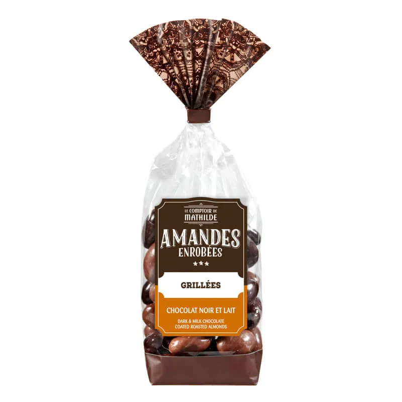 Amandes Grillées Chocolat Noir & Lait - 170g