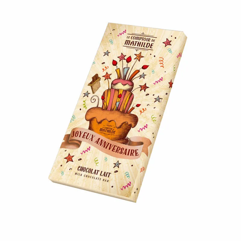 Joyeux Anniversaire - Tablette Chocolat au Lait - 90g